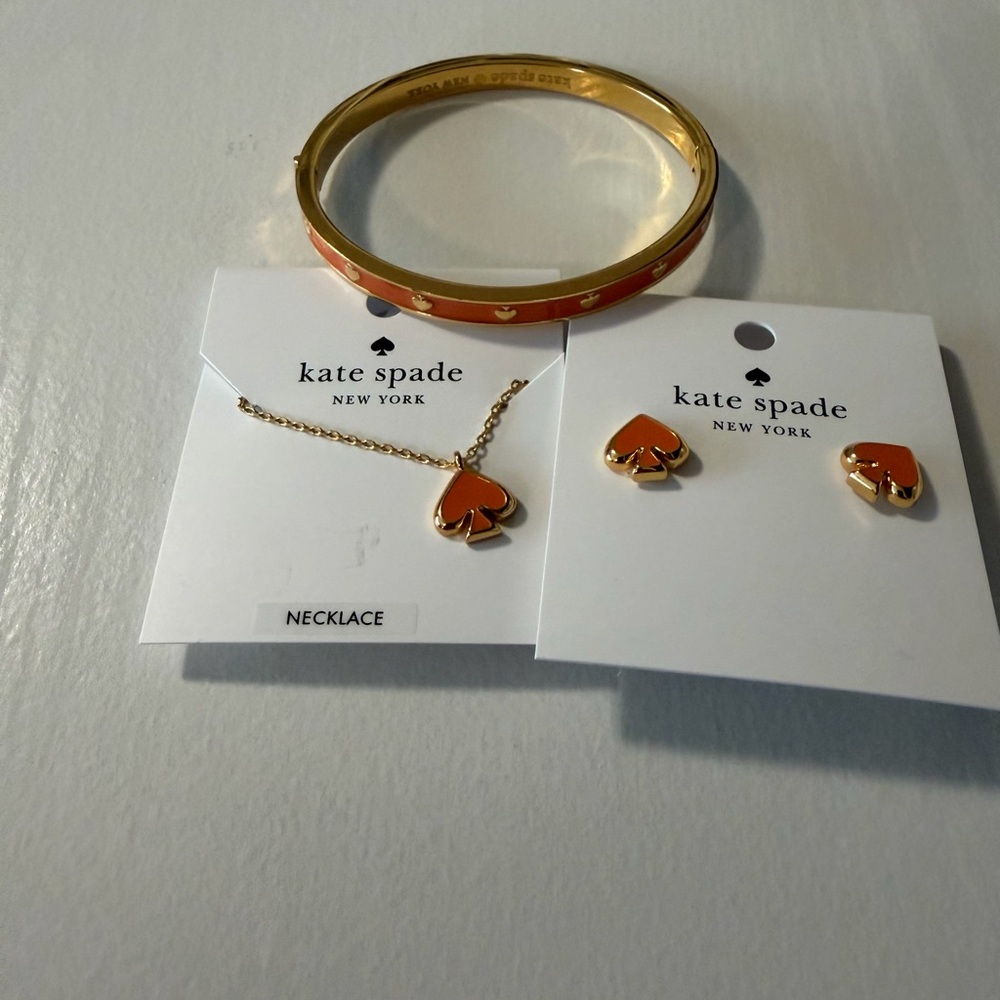 Kate Spade Orange and Gold Earrings